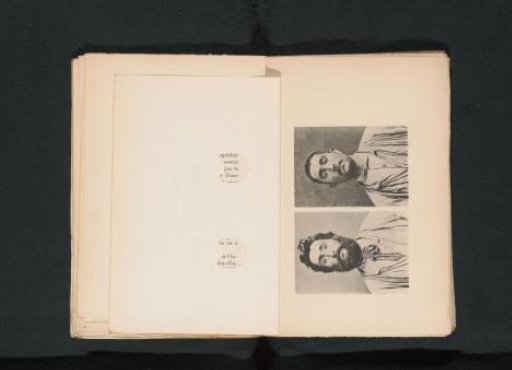 Two judicial portraits of an unknown man, with beard and without beard