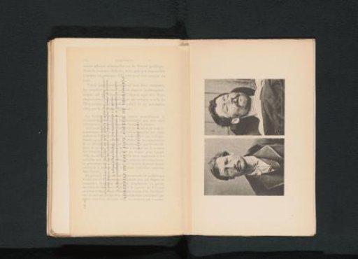 Two judicial portraits of an unknown man, after his arrest and after his death in the mortuary