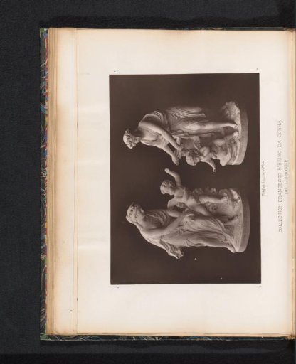 Two sculptures of Love catching and tormenting youth