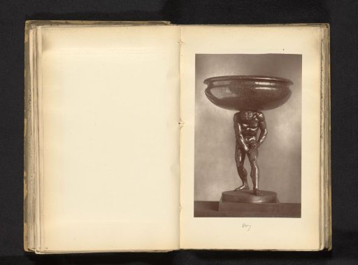Bowl of porphyry supported by a bronze statue of Hercules, from the collection of Christopher Beckett Denison