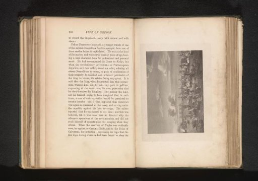 Photographic reproduction of a print of the Battle of Trafalgar on 21 October 1805