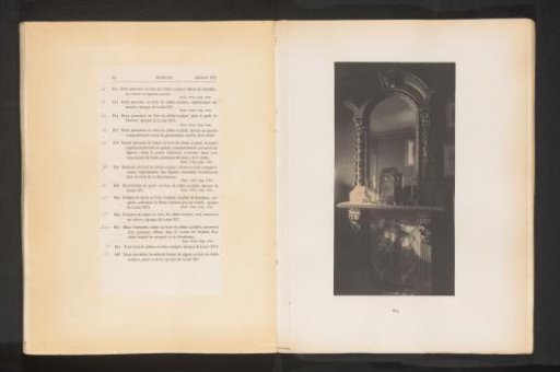 Fireplace with clock in the house of Antonin Terme
