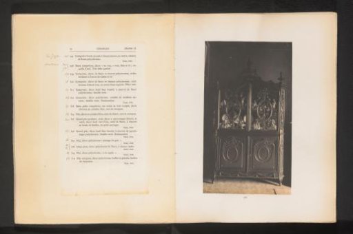Cabinet in the house of Antonin Terme with statues and plates
