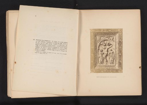 Ivory book cover of an evangeliary with a relief of Christ on the cross