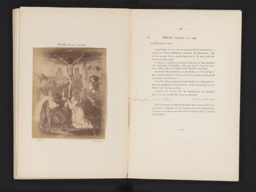 Photographic reproduction of a painting of the Crucifixion of Christ by Jan Provoost