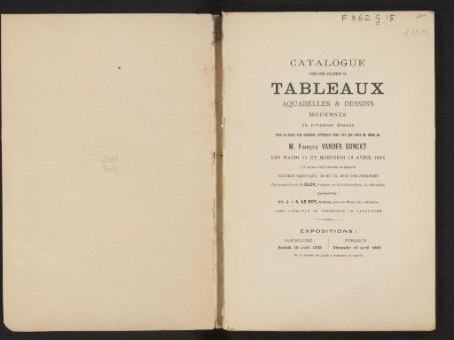 Catalogue of a rich collection of modern watercolours and drawings from various schools