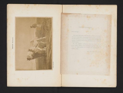 Photographic reproduction of a painting of a farmer working in the field with two horses before a plow by Constant Troyon