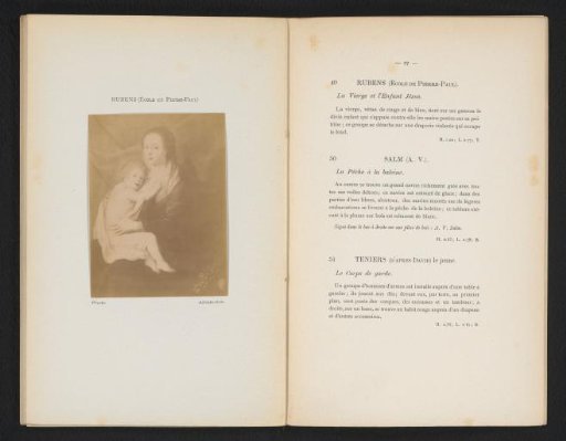 Photographic reproduction of a painting of Mary with Child by the workshop of Peter Paul Rubens