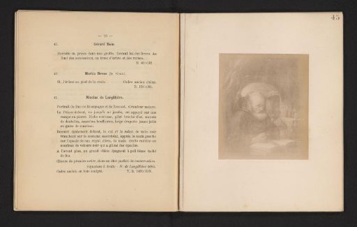 Photographic reproduction of a painting of a praying hermit by Gerard Dou