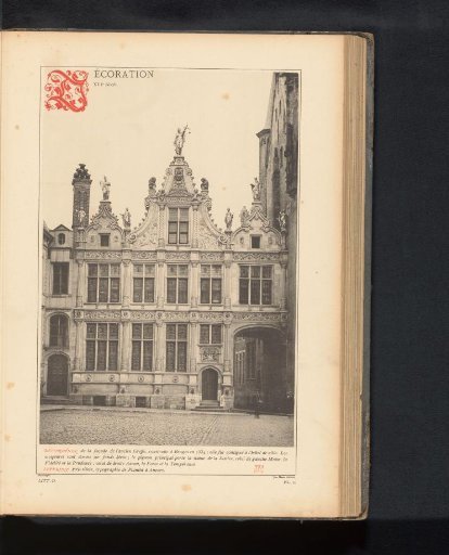View of the front of the Vrije of Bruges, Belgium