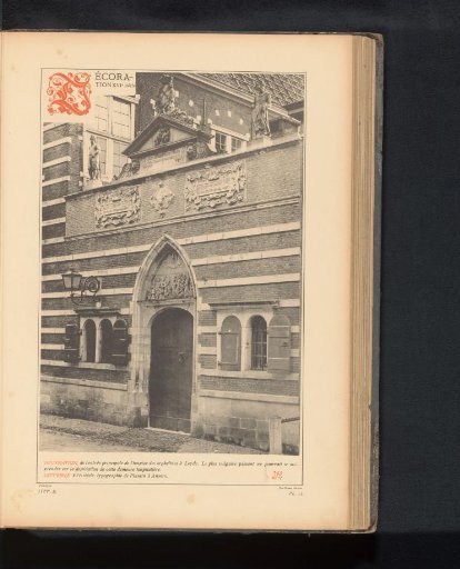 View of the gate of the Holy Spirit or Poor Orphan and Children's House in Leiden