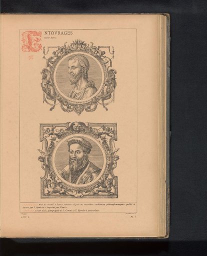 Reproduction of two prints of a portrait of an unknown man with a decorated border