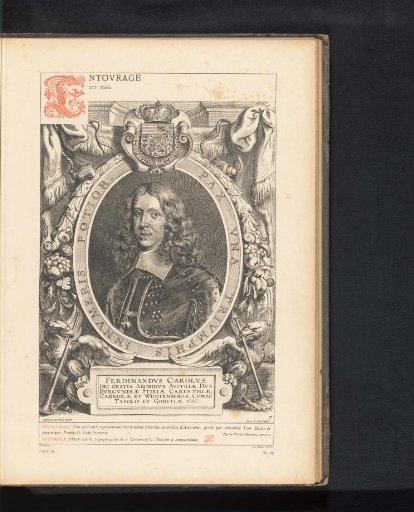 Reproduction of a print of a portrait of Emperor Ferdinand III by Pieter de Jode I after Anselm van Hulle