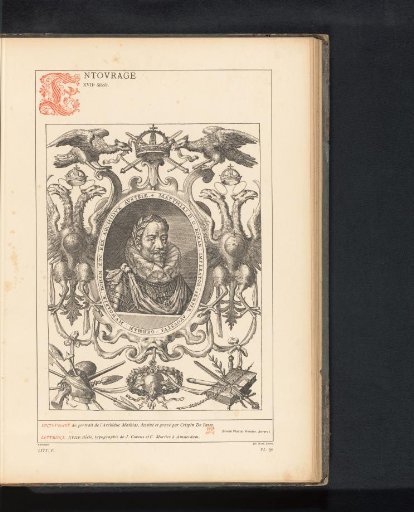 Reproduction of a print of a portrait of Emperor Matthias by Crispijn van de Passe I