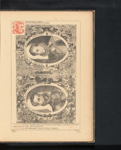 Reproduction of a print of a portrait of Alexander Farnese and a print of a portrait of Matthias of Austria, probably by Niccolò Nelli