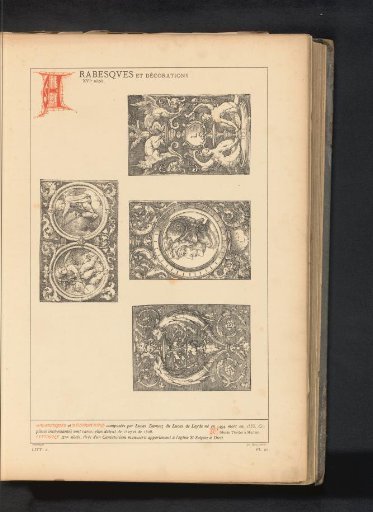 Reproduction of four designs for wall decorations by Lucas van Leyden