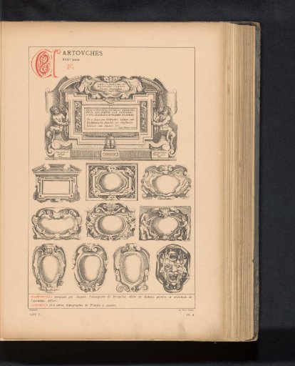 Reproduction of a design with eleven cartouches by Jacques Franckaert