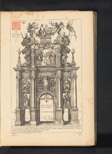 Reproduction of a print of a triumphal arch for Ferdinand of Austria by Peter Paul Rubens