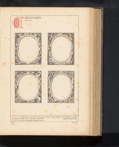 Reproduction of a print with four cartouches by Hessel Gerritsz