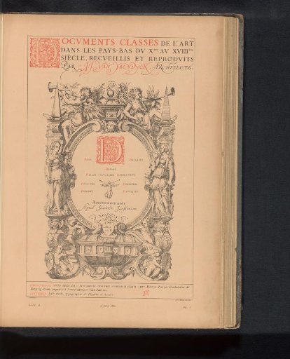 Reproduction of a title page with a cartouche from the Monumenta illustrium virorum, et elogia