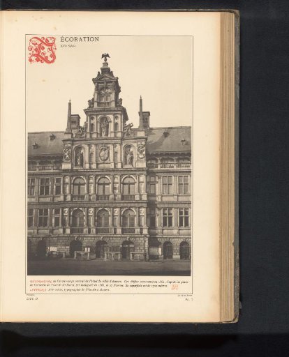 View of the front of the Town Hall of Antwerp, Belgium