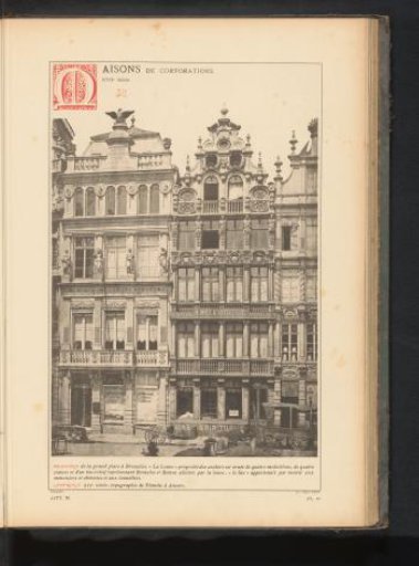 View of the guild houses 'De Wolf' and 'Den Cruywagen' on the Grote Markt in Brussels, Belgium