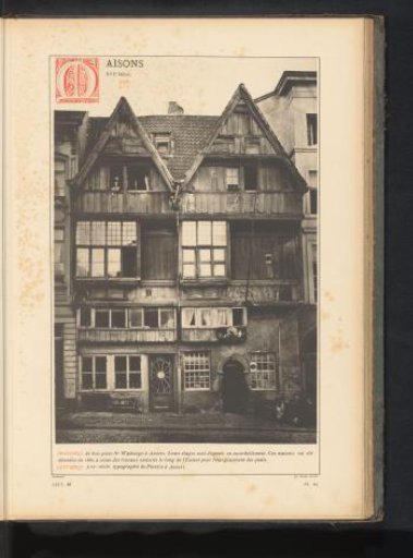 View of two wooden houses on the Sint-Walburgisplein in Antwerp, Belgium