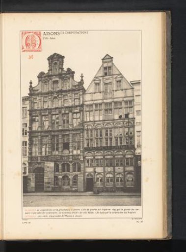 View of two guild houses on the Grote Markt in Antwerp, Belgium