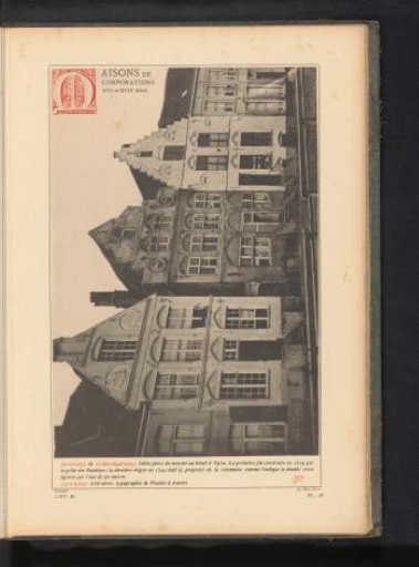 View of guild houses on the Veemarkt in Ypres, Belgium