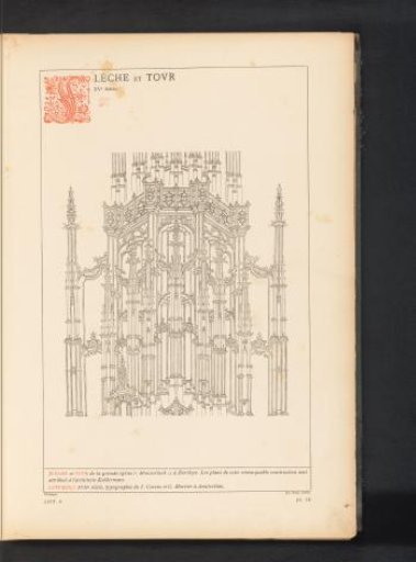 Reproduction of a print of a design for the St. Livinus Monastery Tower in Zierikzee