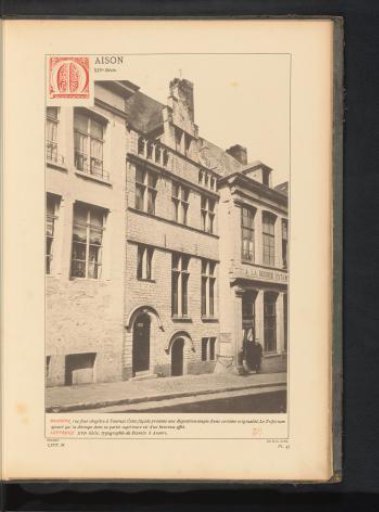 View of a house on the Rue du Four Chapitre in Tournai, Belgium