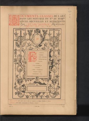 Reproduction of a title page with grotesques