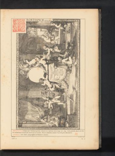 Reproduction of a title page with putti