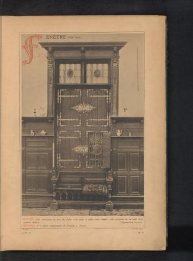 Window with oak shutters and bench
