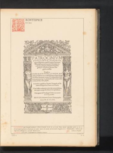 Reproduction of a title page with grotesques, probably by Pieter Coecke van Aelst I