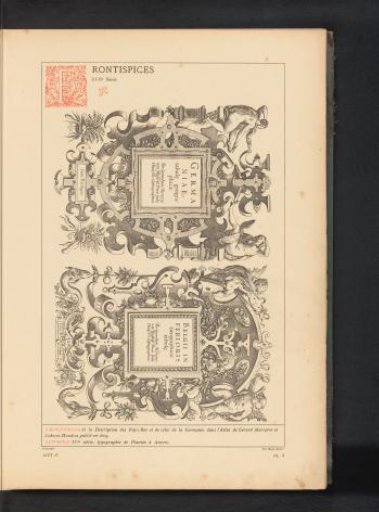 Reproduction of two title pages of an atlas compiled by Gerard Mercator and Jodocus Hondius