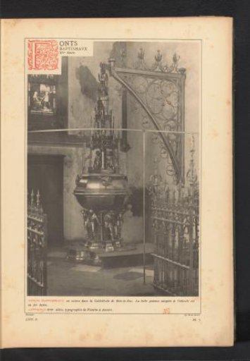 Bronze baptismal font in St. John's Cathedral in 's-Hertogenbosch