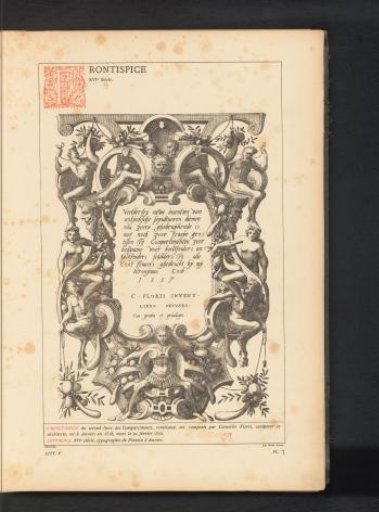 Reproduction of a title page with grotesques