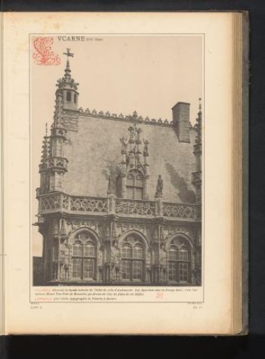 Decorated dormer window on the town hall of Oudenaarde, Belgium