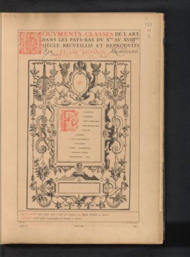 Documents classified of art in the Netherlands from the 10th to the 18th century / J.J. van Ysendijck
