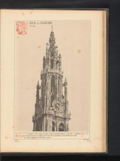 Tower and spire of the Cathedral of Our Lady in Antwerp