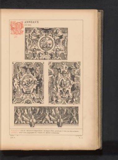 Reproduction of a print of decorated panels by Hieronymus Cock