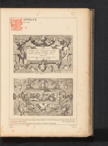 Reproduction of a print of decorated panels by Herman Muller