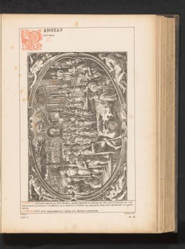 Reproduction of a print of a decorated panel by Karel van Mallery