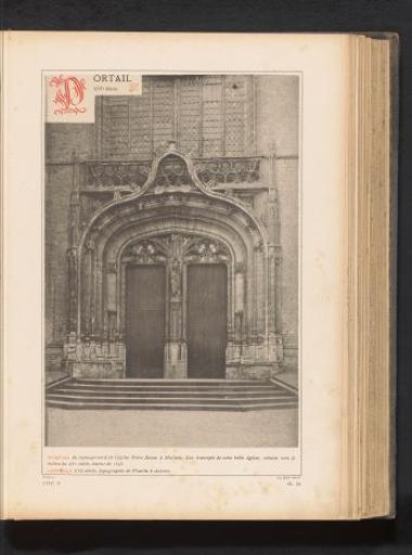 Portal of the north transept of the Our Lady over the Dijle Church in Mechelen