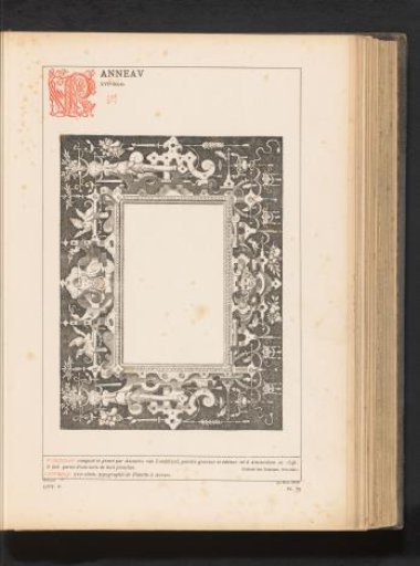 Reproduction of a print of a decorated panel by Assurerus van Londerseel