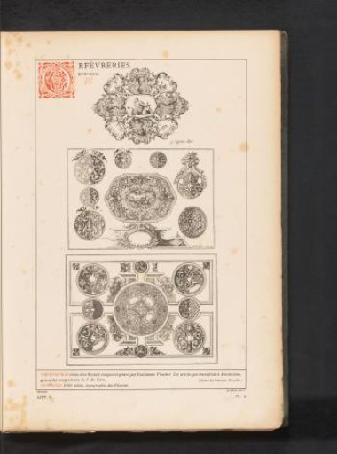 Reproduction of a print of various designs for goldsmiths by Guillaume Visscher