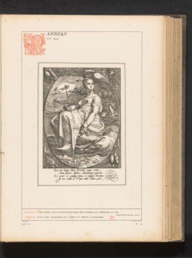 Reproduction of a print of Juno by Hendrick Goltzius