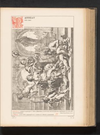 Reproduction of Dialectica, a print of Logic in conversation with an old man by Cornelis Schut I