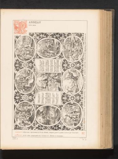 Reproduction of a print with an allegorical representation of the end of the world by Joannes Galle